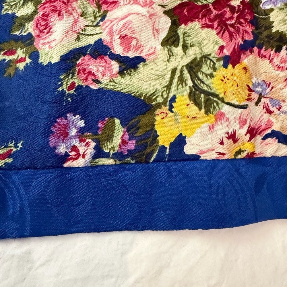 VINTAGE Cotton Jacquard Floral Midi Skirt Cottage‎ Floral 12 M - Picture 10 of 12